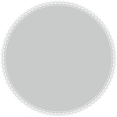 Gray Lace Round Background – Neutral Ornamental Circle