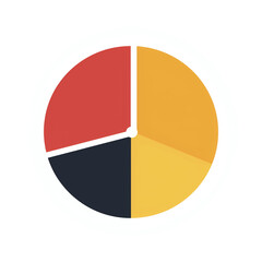 Fototapeta premium Flat Icon of Pie Chart with Segments - Business Data