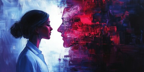 Woman receiving a  from a doctor, prioritizing her health and safety through a professional medical process, Generative AI