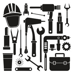 Perfect Vector Collection Of Welding Tools Silhouettes For Use Graphics Websites And Apps Designs On White Background