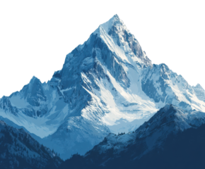 Majestic mountain summit snowy landscape digital serenity