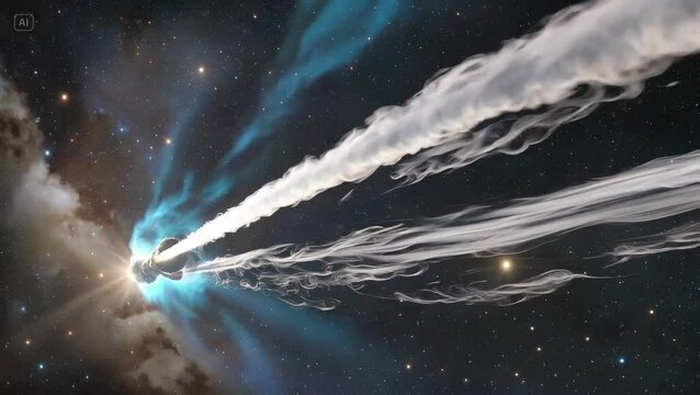 Heavy astroid moving toward galaxy 
