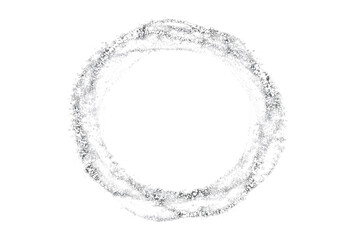 A sparkling, abstract circular design element on a transparent background offers a modern and elegant touch to creative projects with a digital flair.