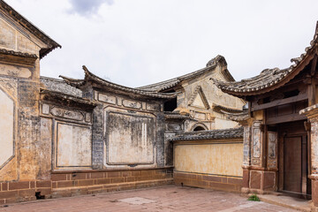 Naklejka premium The landscape of Shaxi Ancient Town in Jianchuan County, Dali, Yunnan Province