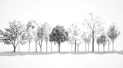 nature doodle trees