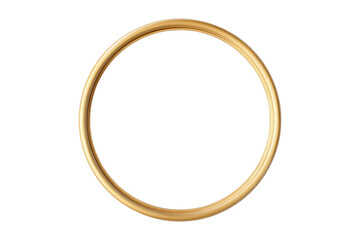 PNG Elegant gold circular frame on transparent background with detailed ornate design