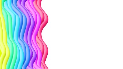 Colorful Wavy Lines: A vibrant display of multicolored, flowing lines in a seamless pattern, demonstrating a dynamic artistic representation of various shades and forms.