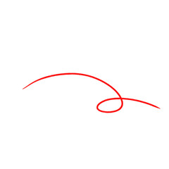 Naklejka premium Hand-drawn Red Marker Line on a Transparent Background