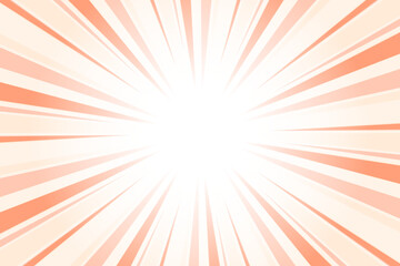 Cantaloupe orange sunburst background. Abstract sun light rays background.