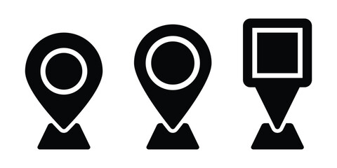 Map pointers, Map pin, Location mark icons on white background