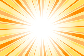 Obraz premium Dark orange sunburst background. Abstract sun light rays background. 