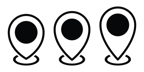 Tracking point icon, Place locator icon, Spot marker icon, Map point symbol