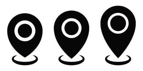 Tracking point icon, Place locator icon, Spot marker icon, Map point symbol