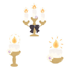 Cute Candle Illustration – Adorable Kawaii Cartoon Candle Clipart for Cozy Designs | Spooky Cute Halloween Candle Illustration – Fun Cartoon Candle Clipart