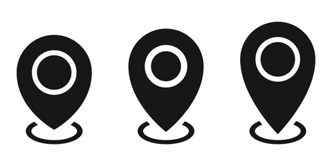 Location map pin icons set. Modern map marker collection. Location pin icon. Map pin place marker. Map marker pointer icon.