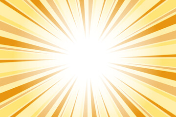 Gamboge orange sunburst background. Abstract sun light rays background. 