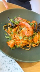 spaghetti with seafood