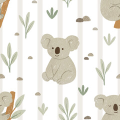 Australian animals seamless pattern design. Repeat pattern