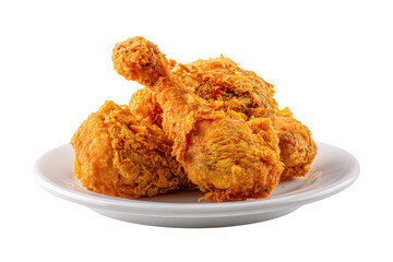 PNG Crispy fried chicken drumsticks on white plate