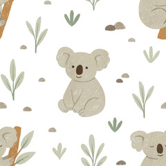Australian animals seamless pattern design. Repeat pattern