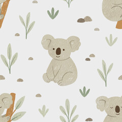 Australian animals seamless pattern design. Repeat pattern