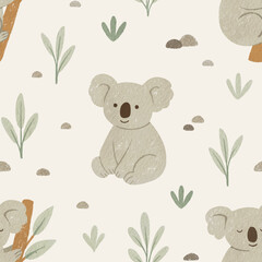 Australian animals seamless pattern design. Repeat pattern