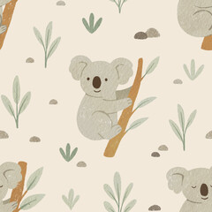 Australian animals seamless pattern design. Repeat pattern