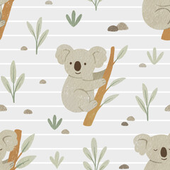 Australian animals seamless pattern design. Repeat pattern