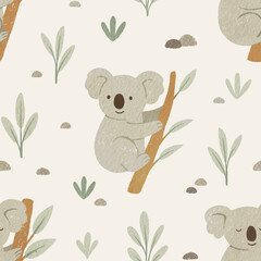 Australian animals seamless pattern design. Repeat pattern