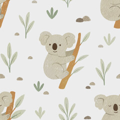 Australian animals seamless pattern design. Repeat pattern