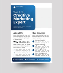 Professional modern business flyer design, Vector creative corporate business flyer design template or brochure cover. 