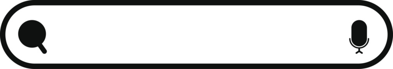 Minimalist Modern Search Bar Icon, transparent vector icon symbol