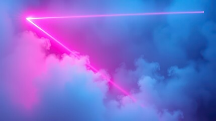 Neon Triangle in Cloudscape