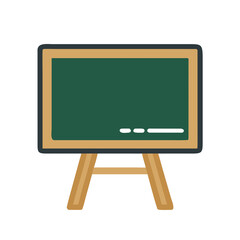 Simple Green Blackboard on Wooden Easel for Educational Displays and Creative Art Projects