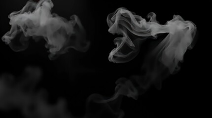 Abstract Smoke on Black