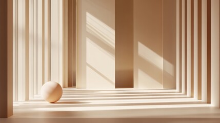 Beige minimalist interior