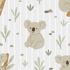 Australian animals seamless pattern design. Repeat pattern