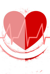 heart with heartbeat