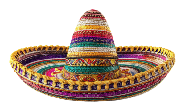 Colorful sombrero display mexican market product vibrant