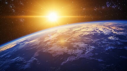 A time-lapse of Earth from space with a fading human silhouette, symbolizing a historic cosmic moment.