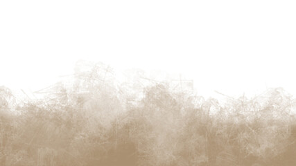 Brown sand dust soil smoke explosion particles on transparent background. Dry dirt blast cloud texture. Dust storm debris elements for compositing, overlay, ground impact, PNG alpha