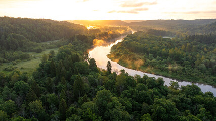 sunrise in gauja national park © Kaspars