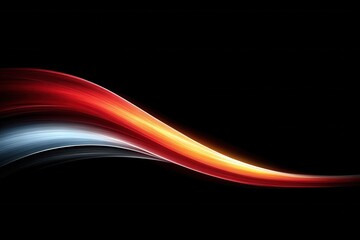 A black background with a red, white and blue wave