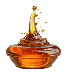 Pouring golden honey food