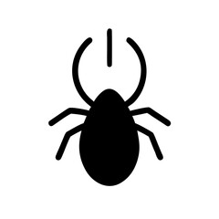 Isolated on white, this vector illustration depicts a scary black arachnid, a symbol of Halloween horror