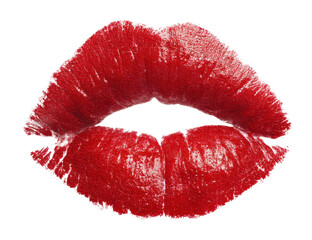 Bold lipstick kiss impression beauty