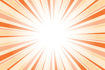 Obraz premium Papaya orange sunburst background. Abstract sun light rays background. 