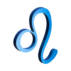 3d leo zodiac sign Astrology clipart Element for design