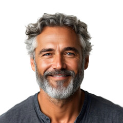 Fototapeta premium Smiling man portrait lifestyle neutral joy