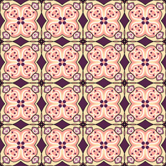 Aesthetic seamless floral pattern